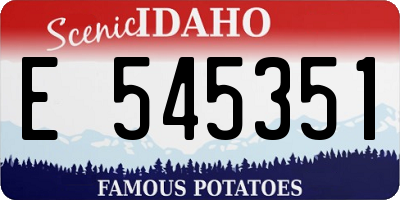 ID license plate E545351