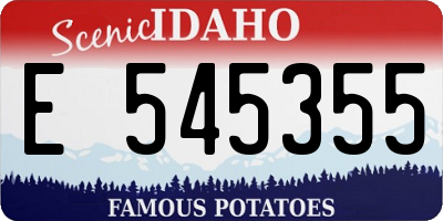 ID license plate E545355