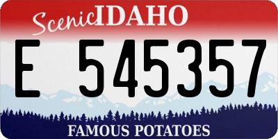 ID license plate E545357