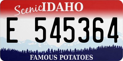 ID license plate E545364