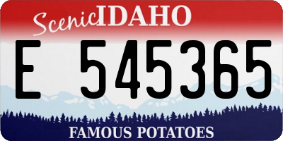 ID license plate E545365