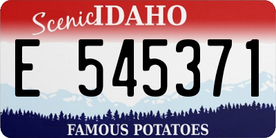 ID license plate E545371