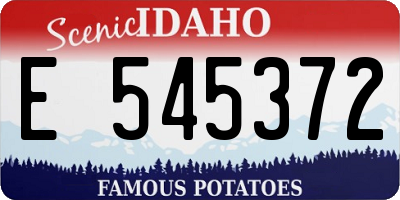 ID license plate E545372