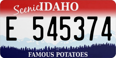 ID license plate E545374