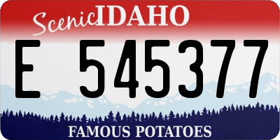 ID license plate E545377