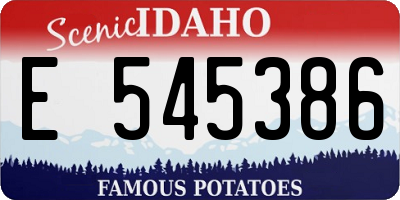 ID license plate E545386