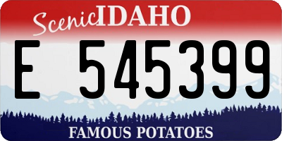 ID license plate E545399