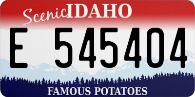 ID license plate E545404