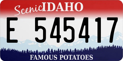 ID license plate E545417