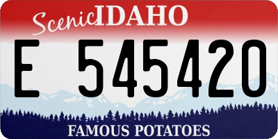ID license plate E545420