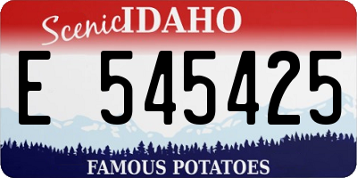ID license plate E545425