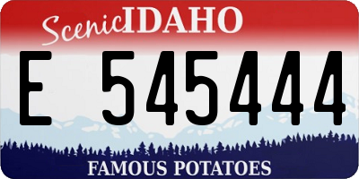 ID license plate E545444