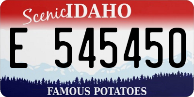 ID license plate E545450
