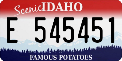 ID license plate E545451