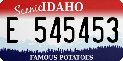 ID license plate E545453
