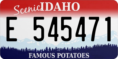 ID license plate E545471