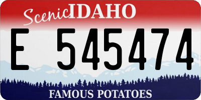 ID license plate E545474