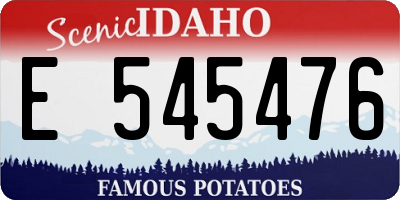 ID license plate E545476