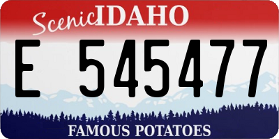 ID license plate E545477