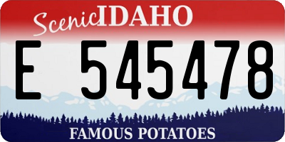 ID license plate E545478