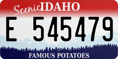 ID license plate E545479