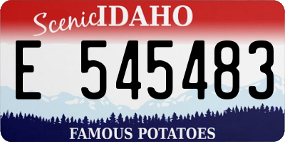 ID license plate E545483