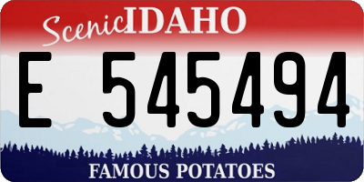 ID license plate E545494
