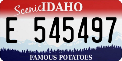 ID license plate E545497