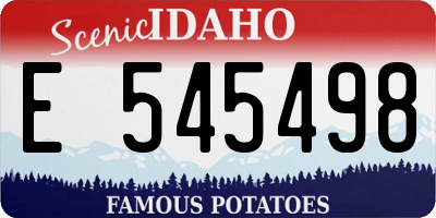 ID license plate E545498