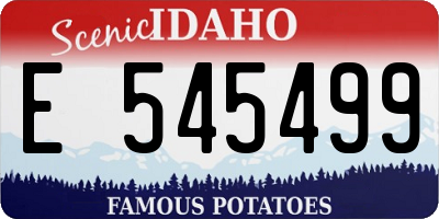 ID license plate E545499