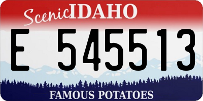 ID license plate E545513