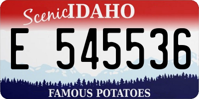 ID license plate E545536