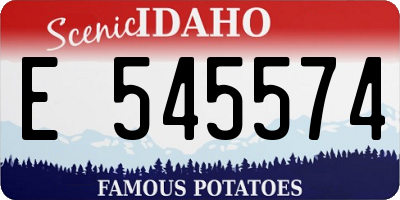 ID license plate E545574
