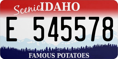 ID license plate E545578