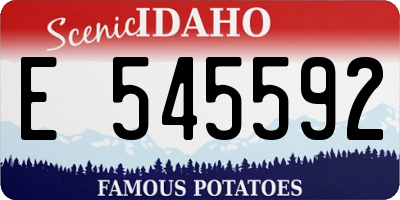 ID license plate E545592