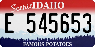 ID license plate E545653