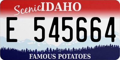 ID license plate E545664