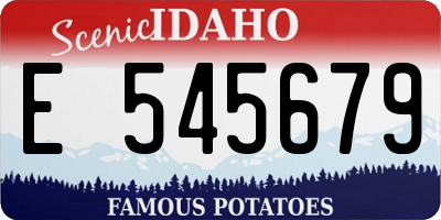 ID license plate E545679