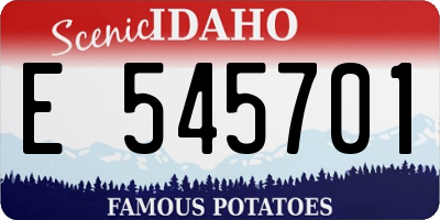 ID license plate E545701