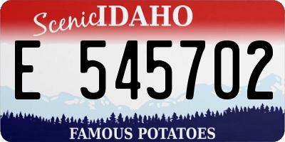 ID license plate E545702