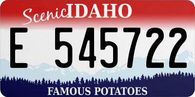 ID license plate E545722