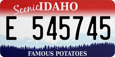 ID license plate E545745