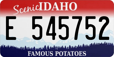 ID license plate E545752