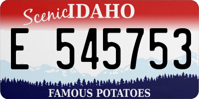 ID license plate E545753
