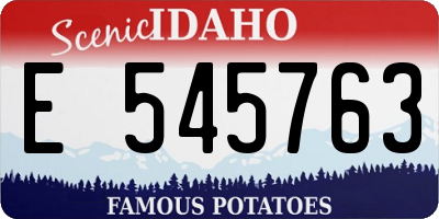 ID license plate E545763