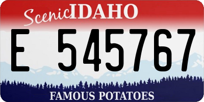 ID license plate E545767