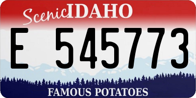 ID license plate E545773