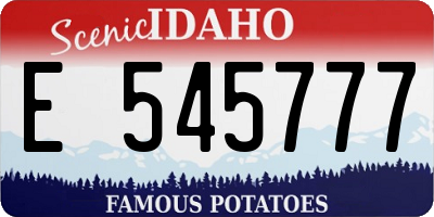 ID license plate E545777
