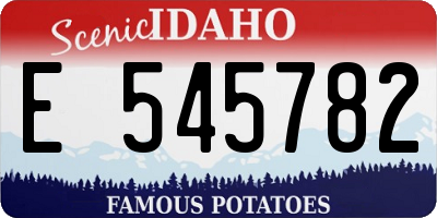 ID license plate E545782