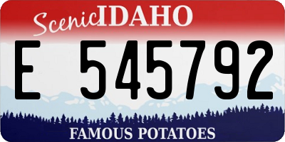 ID license plate E545792